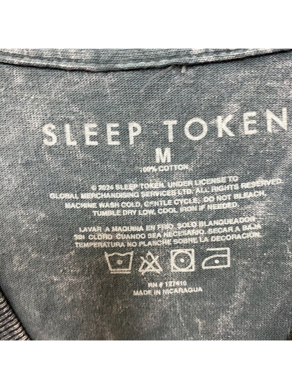 Sleep Token Take Me Back to Eden Reaper Angel Rock Band Mineral Wash T-Shirt Med - Picture 4 of 4